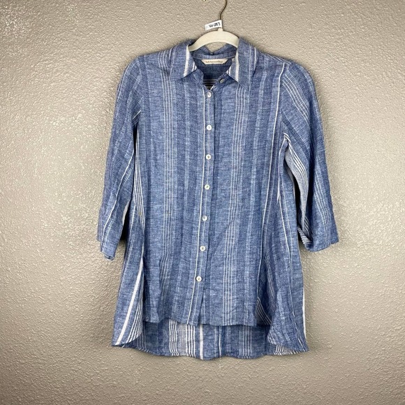 Soft Surroundings Livienne Linen Top Xs - Picture 3 of 4